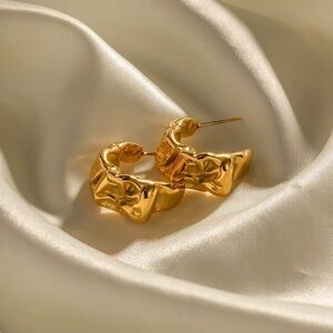 18K Gold Plated Chunky Earrings